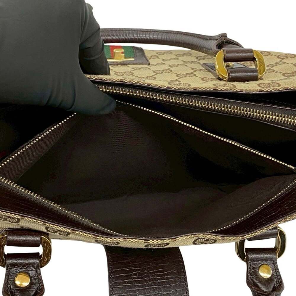 GUCCI Authentic Brown Leather Tote Bag - Picture 9 of 10